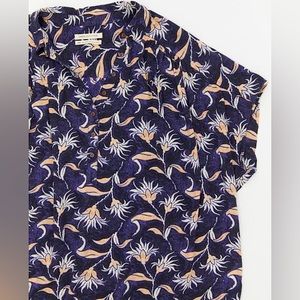 UO Bennet Printed Popover Blouse